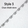Catena a maglie farfalla in acciaio inossidabile da 8mm per creazione gioielli fai da te - 3# Catena a farfalla (Larghezza 8mm/Metro)