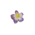 Tropical purple plumeria hair claw clip with gradient petals and glossy finish - 8cm Purple