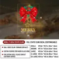 Red bow Christmas window static cling stickers available in multiple sizes from S to XXL - Peaceful Christmas Red Bow (P-SD342) / Small