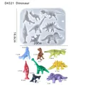 Détail du moule en silicone dinosaure 20x16,6cm avec dimensions pour artisanat en résine - Moule à Plateau Complet Dinosaure (D4321)