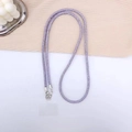 Elegant purple rhinestone phone chain with sparkling crystals and durable metal clasp - Purple