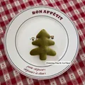 Dark green velvet Christmas tree accessory for DIY decor and festive atmosphere - Christmas Tree B-01 (Dark Green)
