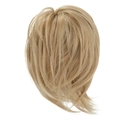 Messy blonde synthetic hair bun extension with highlights for a voluminous hairstyle - Champagne Blonde