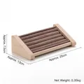 Wooden jewelry display stand with 6 brown velvet slots for rings and jewelry storage - Horizontal Ring Tray (Coffee Velvet)
