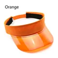 Orange Sonnenvisier mit lichtdurchlässiger Krempe und Schweißband für Sportler - Orange