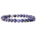 Lapis lazuli natural stone beaded bracelet with deep blue and white marbled texture - Lapis Lazuli Texture