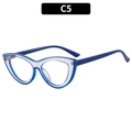 Occhiali anti luce blu cat-eye alla moda con montatura TR90 blu trasparente e scuro - Montatura Trasparente Aste Blu