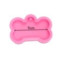 Pink silicone dog bone pendant mold for DIY resin crafts with 5cm width measurement - Large Dog Bone (17-325) / Pink
