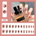 Rosa Ballerina-Nägel zum Aufkleben mit Herz-Karo-Muster und funkelnden Strasssteinen - Blush Herz Karomuster Strass Stil (Z569)