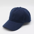 Classic dark blue baseball cap in twill fabric with six-panel structure and curved brim - Navy Blue