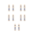 Set of 10 golden alloy lighthouse pendants with blue and white enamel for DIY jewelry - 4# Lighthouse (10 Pcs)
