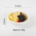 Portachiavi zuppa di pollo realistico da 6,5cm con tartaruga in miniatura in resina - Zuppa di pollo alla tartaruga - Senza portachiavi