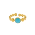 Turquoise Round Disc Patchwork (J781)