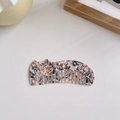 Pettine in acetato a forma di gatto con motivo tartarugato e ampi denti antistatici - Marmo Tartarugato
