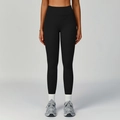 Leggings yoga neri riciclati a vita alta da donna con ampia fascia di sostegno - M / Nero Premium