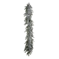 Frosted Christmas garland with dense green needles, snowy accents and natural pinecones - 1.2m Flocked Garland