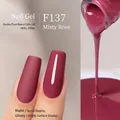 F137 Dusty Rose plant-based gel nail polish in glossy and matte finish styles - F137 Foggy Rose