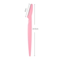 Pink portable safety eyebrow razor with dimensions of 14.5 cm for precise facial grooming - 5g/Without Protective Net / Pink