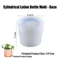 Witte siliconen mal voor DIY cilindrische lotionflesjes en decoratieve bloempotten - Cilindrische Lotionfles Basis