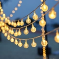 Outdoor LED crystal bubble ball string lights with warm yellow glow for camping tents - Crystal Chandelier (warm Color) / 1.5m 10LED Battery