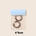 6x8cm clear PVC jewelry storage bag with blue zip seal and rose gold hoop earrings - 6*8cm-46 Silk / Blue