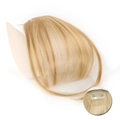 Golden blonde straight air bangs hairpiece with sideburns and BB clip attachment - With Sideburns - Golden Blonde/105
