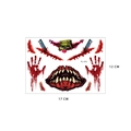 Halloween face tattoo sticker set with bloody handprints and stitched wound designs - Style FL-015 (Bloody Handprint/Wound)