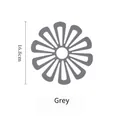 Set de table gris 16,8cm en silicone nordique avec motif floral évidé résistant - Gris