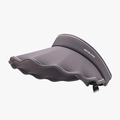 Foldable UV-protective sun visor for women in dark purple grey with wave brim - Dark Gray