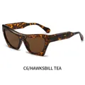 Chic cat eye sunglasses with tortoiseshell frame and brown lenses for women - Tortoiseshell Frame Tea Lens