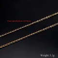 Chaîne torsadée en acier inoxydable doré 0,2x50cm pour hommes, collier léger de 3,1g - Chaîne Croisée Or 0,2*50cm