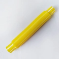 Tubo pop flessibile giallo per gioco sensoriale e antistress con texture a righe - 29mm / Giallo