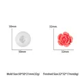 Macro-detail van rozen siliconen mal 50x50x21mm voor het maken van DIY zeep bloemen - 3D Roos Bloem 10