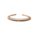 Matte pink plastic headband with chain texture and anti-slip comb teeth design - 173 Chain Style / Khaki