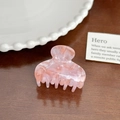 Elegant pink marble acetate hair claw clip for women's half-up hairstyles - 4cm / Orange Pink