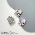 Ciondolo a stella in lega con effetto opale e perle per creazione gioielli fai da te - Stella Rosa