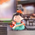 Creative Tang Dynasty figurine ornament in red and green ancient costume writing on scroll - Painting