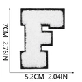 Letter F White