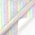 Rainbow polka dot gift wrapping paper with metallic finish on white background - Colorful Bronzing Small Dots (Sheet) / 50*70CM