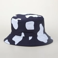 Dettaglio del cappello a secchiello maculato con tesa rinforzata e tessuto di cotone - M (56-58cm) / Nero