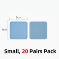 Small 6x6cm light blue non-slip sofa cushion pads in 20-pair bulk value pack - 20 Pairs Pack / 6x6cm (Standard) / Blue