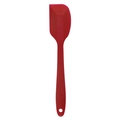 Single red silicone spatula for baking with integrated seamless handle and hanging hole - Red