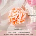 Handmade orange carnation soy candle for Mother's Day gift with orange blossom scent - Orange (Red Orange)
