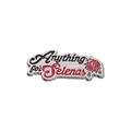 Anything for Selenas metal badge with red rose design for music fans accessories - Red Black White Painted Style (qhxz1080)