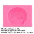 Stampo in silicone rosa per acconciature cartoon, misura 6,5x4,8x2,5 cm per creazioni fai da te - Stile 2 / Rosa