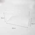 Transparente U-Form Acryl Schmuckständer Erhöhung, Maße 20 cm Länge und 10 cm Höhe - U-förmiges Modell 722 (21x10x10cm)
