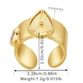 Detailed size specifications of the 18K gold-plated pear-shaped adjustable animal ring - Adjustable Open / Pear Waterdrop Style (KR0033-3)