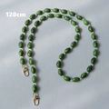 120cm green acrylic bead chain with gold metal spring buckles for bags or phones - Green-120CM