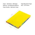Yellow A5 PU leather notebook featuring vibrant rainbow edges and waterproof cover - A5 / Yellow