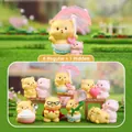 Collection Panda BaoBao avec figurines porte-bonheur tenant parapluie et cœur - Ours Doux (HM182-1) / Boîte entière 6 pièces
